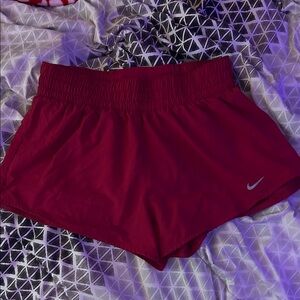 red nike shorts